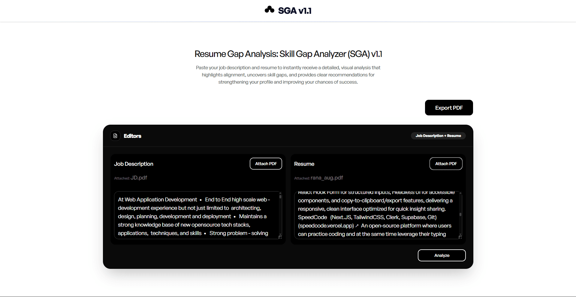 SGA v1.1: Skills Gap Analyzer